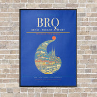 Thumbnail for Brno - Turany Airport BRQ - Canvas Framed - Blue