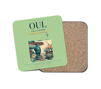 Thumbnail for Oulu Airport (OUL) design on light green 1 piece coaster