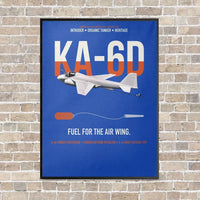 Thumbnail for KA-6D Intruder vertical canvas print - framed - blue background