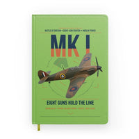Thumbnail for Hawker Hurricane Mk I design on light green notebook