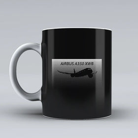 Airbus A350XWB & Dots Ceramic White Mugs