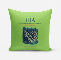 Thumbnail for Idaho Falls Regional Airport (IDA) design on light green pillow