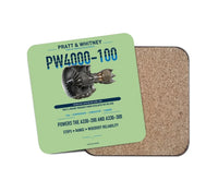 Thumbnail for PW4000-100 design on light green 1 piece coaster