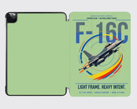 Thumbnail for F-16C Fighting Falcon design on light green ipad tablet case
