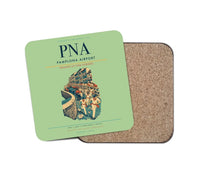 Thumbnail for Pamplona Airport (PNA) design on light green 1 piece coaster