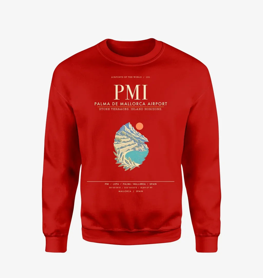 Palma de Mallorca Airport PMI Sweatshirt - Red