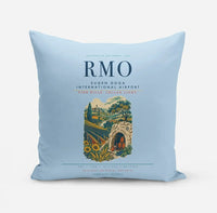 Thumbnail for Chisinau Eugen Doga International Airport (RMO) design on light blue pillow