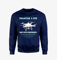 Thumbnail for DJI Phantom 4 RTK design on navy blue sweatshirt