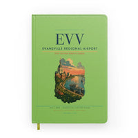 Thumbnail for Evansville Regional Airport (EVV) design on light green notebook