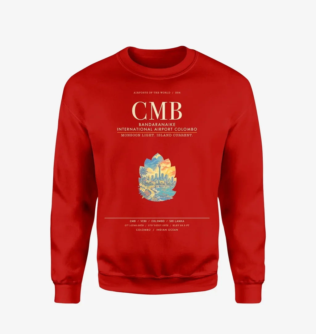 Bandaranaike International Airport Colombo CMB Sweatshirt - Red