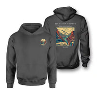 Thumbnail for VINTAGE G4338 - The Canyon Echo Run - Double-Side Hoodie design on darkgray double side