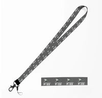 Thumbnail for The Fighter Jet 22 Silhouette lanyard - gray