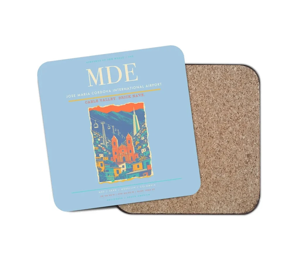 Jose Maria Cordova International Airport MDE Coaster 1-Piece - Light Blue