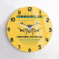 Thumbnail for Draganfly Commander 3XL design on yellow no frame wall clock