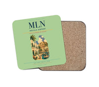 Thumbnail for Melilla Airport (MLN) design on light green 1 piece coaster