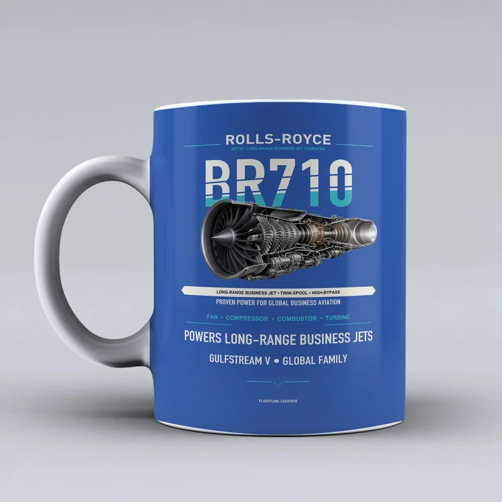 Mug design on blue br710