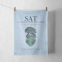 Thumbnail for San Antonio International Airport (SAT) design on light blue towel