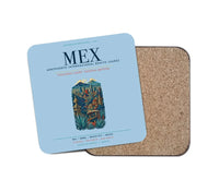 Thumbnail for Mexico City Benito Juarez International Airport (MEX) design on light blue 1 piece coaster