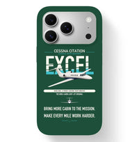 Thumbnail for Cessna Citation Excel design on dark green magsafe iphone case, for iPhone 17 Pro