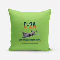 Thumbnail for C-2A Greyhound design on light green pillow