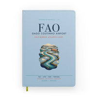Thumbnail for Gago Coutinho Airport Faro (FAO) design on light blue notebook