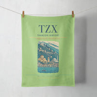 Thumbnail for Trabzon Airport (TZX) design on light green towel