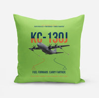 Thumbnail for KC-130J SUPER HERCULES design on light green pillow
