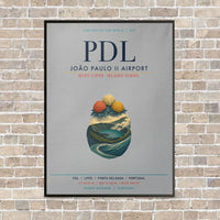 Thumbnail for João Paulo II Airport PDL vertical canvas print - framed - light gray background