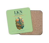 Thumbnail for Leknes Airport (LKN) design on light green 1 piece coaster