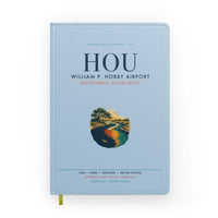 Thumbnail for William P. Hobby Airport (HOU) design on light blue notebook
