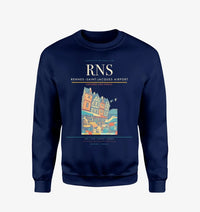 Thumbnail for Rennes–Saint-Jacques Airport (RNS) design on navy blue sweatshirt