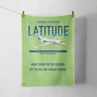 Thumbnail for Cessna Citation Latitude design on light green towel