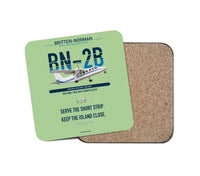 Thumbnail for Britten-Norman BN-2B-26 Islander design on light green 1 piece coaster