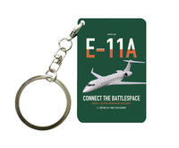 Thumbnail for E-11A BACN design on dark green designed key chain, double-side print