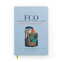 Thumbnail for Rome Leonardo da Vinci Fiumicino Airport (FCO) design on light blue notebook