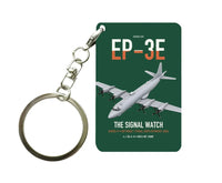 Thumbnail for EP-3E ARIES II design on dark green designed key chain, double-side print