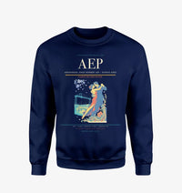 Thumbnail for Aeroparque Jorge Newbery (AEP) design on navy blue sweatshirt