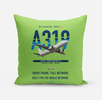 Thumbnail for Airbus A319ceo design on light green pillow