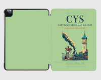 Thumbnail for Cheyenne Regional Airport (CYS) design on light green ipad tablet case
