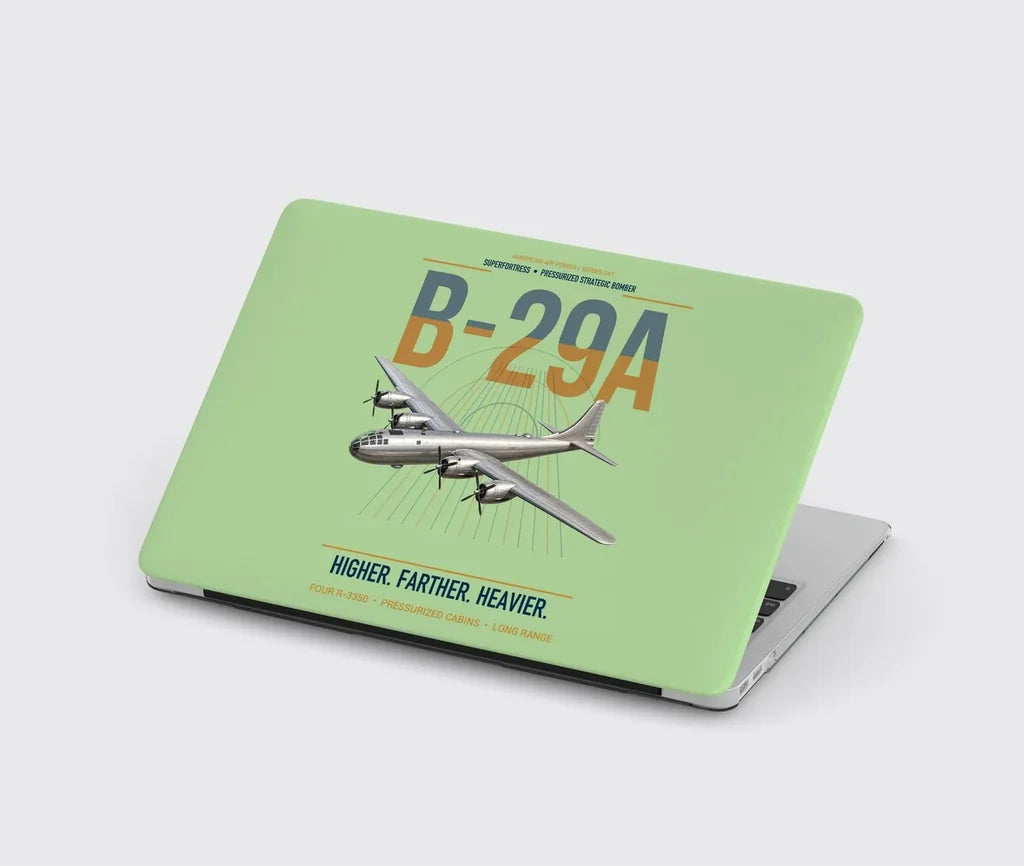 B-29A Superfortress design on light green MacBook case