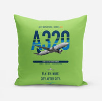 Thumbnail for Airbus A320 design on light green pillow