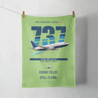 Thumbnail for Boeing 737-200 design on light green towel