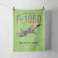 Thumbnail for F-105D Thunderchief design on light green towel