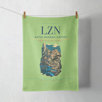 Thumbnail for Matsu Nangan Airport (LZN) design on light green towel