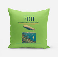 Thumbnail for Bodensee-Airport Friedrichshafen (FDH) design on light green pillow