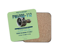 Thumbnail for Embraer ERJ145 design on light green 1 piece coaster