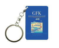Thumbnail for Grand Forks International Airport (GFK) design on blue key chain