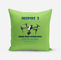 Thumbnail for DJI Inspire 3 design on light green pillow