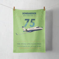 Thumbnail for Bombardier Learjet 75 Liberty design on light green towel