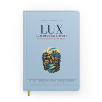 Thumbnail for Luxembourg Airport (LUX) design on light blue notebook